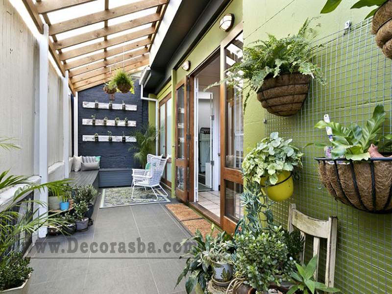 عکس sun room سبز برای استراحت که طراحی شده برای طراحی داخلی ویلا