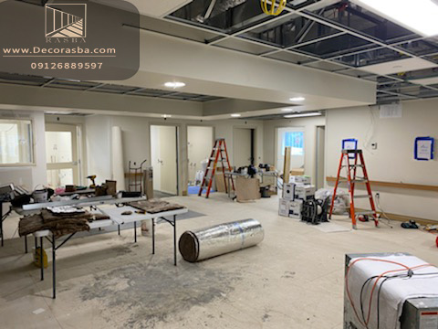 تصویری از بازسازی فضای درمانی - کارگران درحال کار