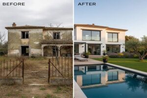 ایده بازسازی ویلا و باغ + (مراحل، مجوز و هزینه) 70 بازسازی حیاط ویلا