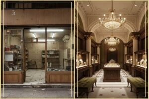 ایده بازسازی ساختمان تجاری، فروشگاه و مغازه + (مراحل، مجوز و هزینه) 82 سبک کلاسیک بازسازی فروشگاه