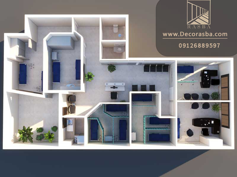 طراحی مطب پزشک برای بازسازی مجدد آن