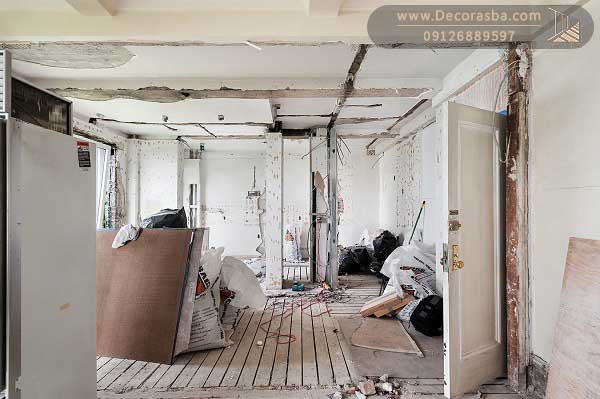 تصویر ساختمان درحال بازسازی