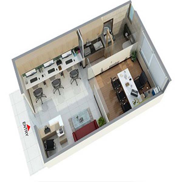 تصویر شاخصی از بازسازی اداری ، نمای شماتیک از بالا