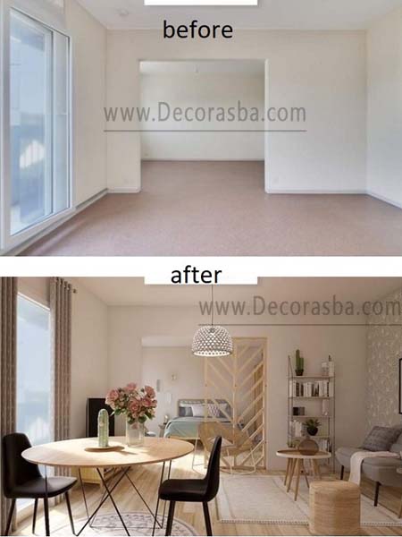 عکس قبل و بعد برای ایده بازسازی خانه
