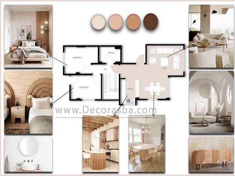 تصویری از الگوهای رنگی در بازسازی خانه