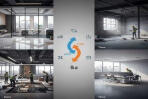 ایده بازسازی ساختمان اداری و دفترکار + (مراحل، مجوز و هزینه) 76 بازسازی اداری