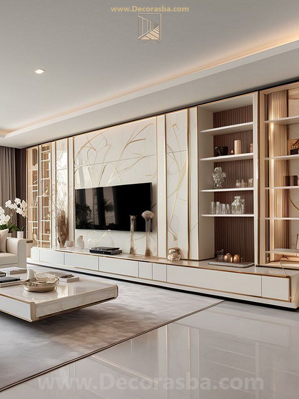 دکوراسیون داخلی مدرن 129 دیزاین داخلی خانه مدرن با قفسه بندی باز