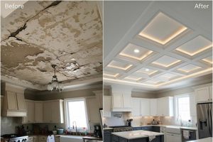 مراحل بازسازی سقف خانه + (انواع روش ها و متریال) 55 بازسازی سقف آشپزخانه