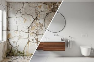 مراحل تعمیر نشست و ترک عمیق دیوار + (هزینه و متریال بازسازی) 51 بازسازی دیوار ساختمان قدیمی