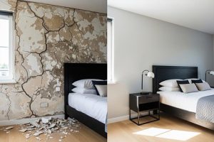 مراحل تعمیر نشست و ترک عمیق دیوار + (هزینه و متریال بازسازی) 54 بازسازی نشست دیوار