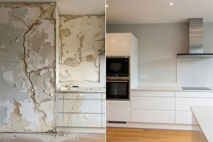 مراحل تعمیر نشست و ترک عمیق دیوار + (هزینه و متریال بازسازی) 57 تعمیر دیوارهای گچی