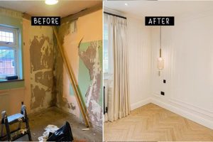 مراحل تعمیر نشست و ترک عمیق دیوار + (هزینه و متریال بازسازی) 53 تعمیر گچ دیوار