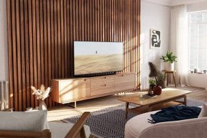 +12 دکور پشت تلویزیون + (جدیدترین دکور TV Wall) 66 دکور تلویزیون با چوب