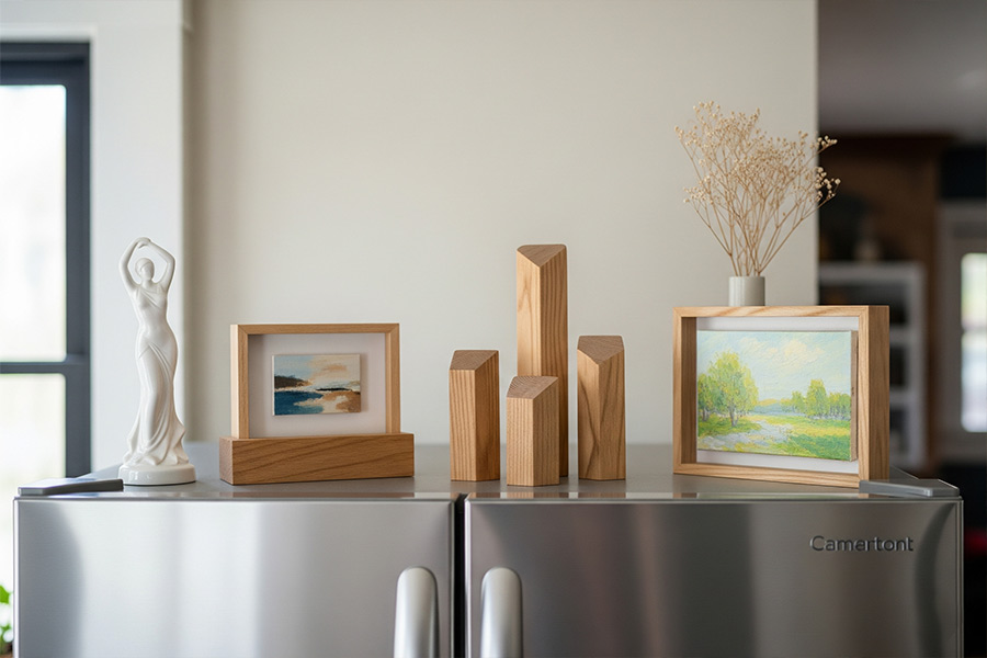 +12 ایده دکور کابینت کنار یخچال + (بهترین مکان قرارگیری یخچال) 65 لوازم دکوراتیو برای دیزاین یخچال در اشپزخانه