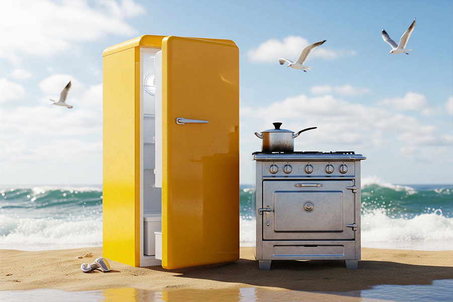 +12 ایده دکور کابینت کنار یخچال + (بهترین مکان قرارگیری یخچال) 63 مکانهای نامناسب برای قرار دادن یخچال