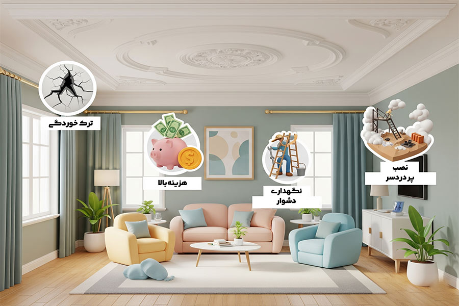 +12 مدل جدیدترین گچبری سقف پذیرایی شیک + (نکات اجرا) 74 گچ بری سقف پذیرایی