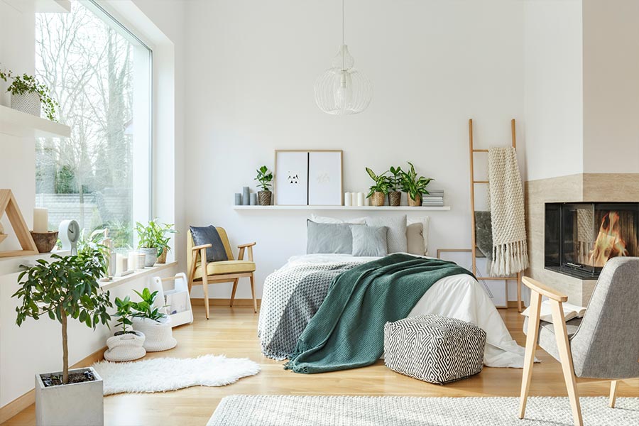 اتاق خواب به سبک اسکاندیناوی