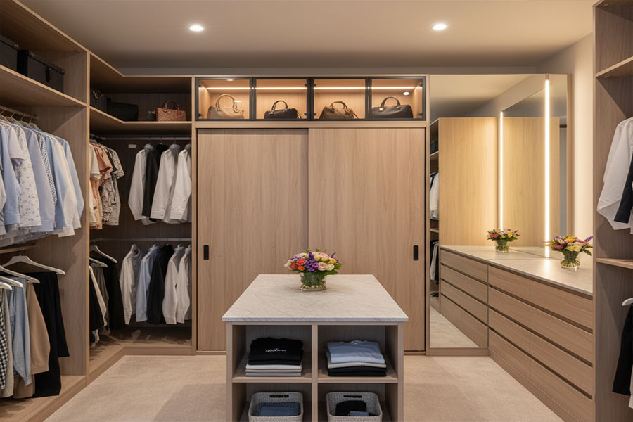 +15 طرح کمد دیواری جدید اتاق خواب + (نکات انتخاب متریال و اکسسوری) 82 طراحی کمد دیواری اتاق