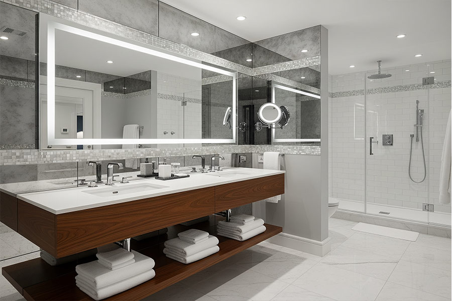 +25 طرح آینه دکوراتیو در دکوراسیون داخلی + (مکان های ایده آل نصب) 145 طرح آینه حمام و سرویس بهداشتی