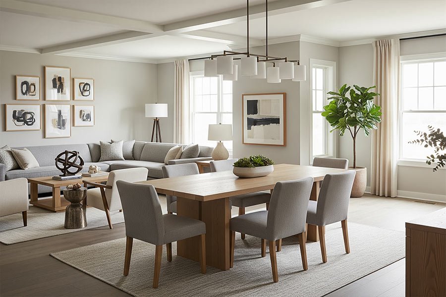 18 مدل دکور میز ناهار خوری + (ایده چیدمان شیک براساس ابعاد فضا) 100 چیدمان مبل و میز ناهارخوری در پذیرایی