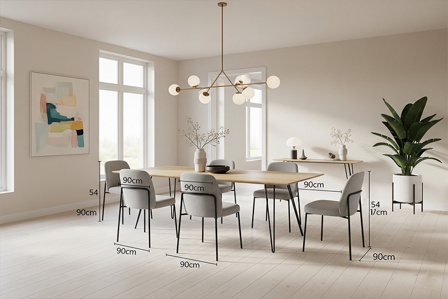 18 مدل دکور میز ناهار خوری + (ایده چیدمان شیک براساس ابعاد فضا) 102 ابعاد میز ناهار خوری