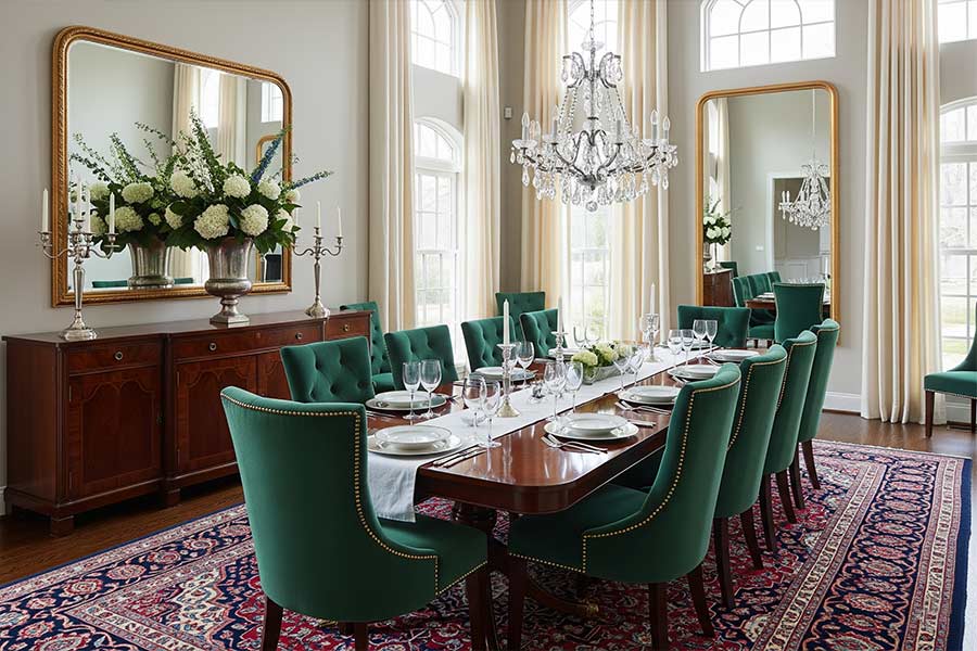 18 مدل دکور میز ناهار خوری + (ایده چیدمان شیک براساس ابعاد فضا) 90 دکور دیوار میز ناهار خوری