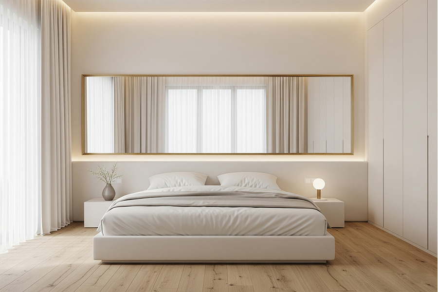 +25 طرح آینه دکوراتیو در دکوراسیون داخلی + (مکان های ایده آل نصب) 144 مدل آینه اتاق خواب