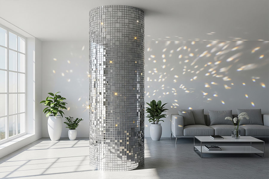 +25 طرح آینه دکوراتیو در دکوراسیون داخلی + (مکان های ایده آل نصب) 147 آینه کاری ستون