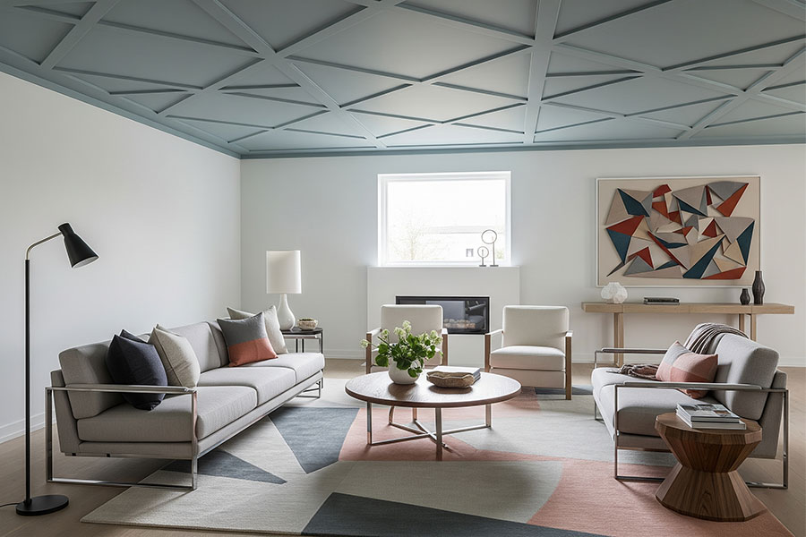 +12 مدل جدیدترین گچبری سقف پذیرایی شیک + (نکات اجرا) 76 مدل گچبری سقف پذیرایی ساده