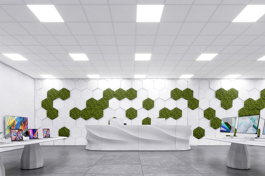 +10 طرح کناف دیوار + (مراحل اجرا و نحوه نگهداری) 73 کناف دیوار در فضاهای اداری و تجاری