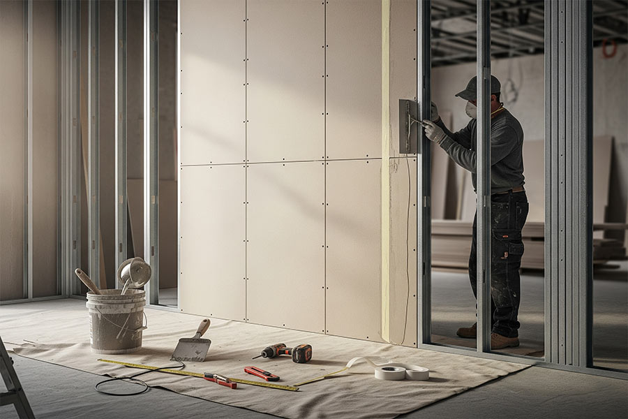 +10 طرح کناف دیوار + (مراحل اجرا و نحوه نگهداری) 74 مراحل اجرای دیوار کناف