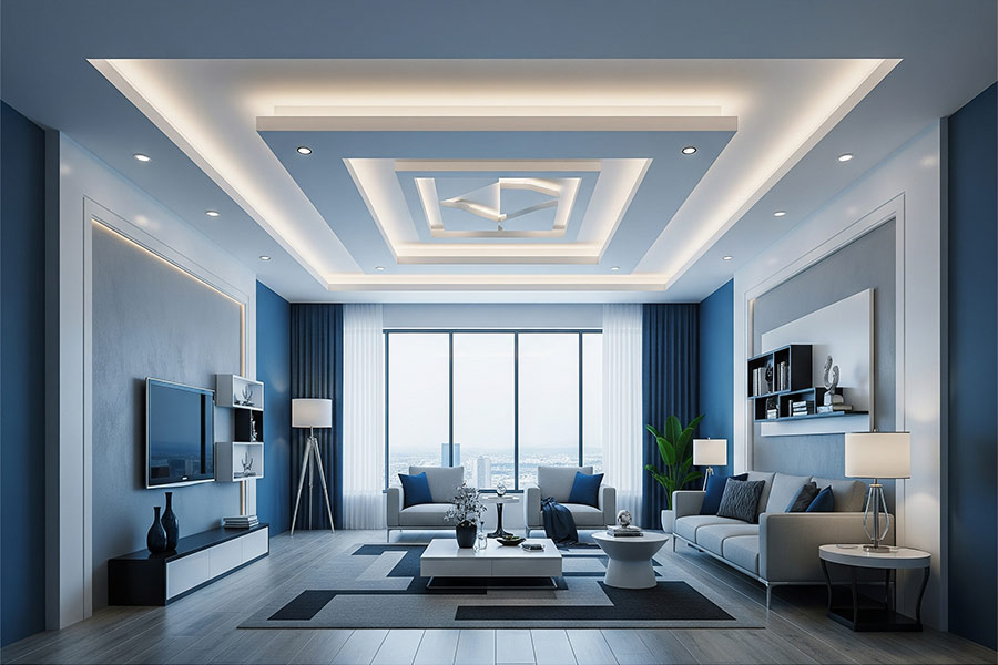 +12 مدل کناف سقف پذیرایی جدید + (نکات طراحی ساده و شیک) 84 مدل کناف سقف پذیرایی