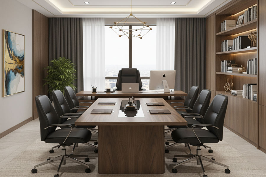 طراحی اتاق مدیریت لاکچری + (نحوه چیدمان، انتخاب رنگ، مبلمان و اکسسوری) 83 دیزاین اتاق مدیریت
