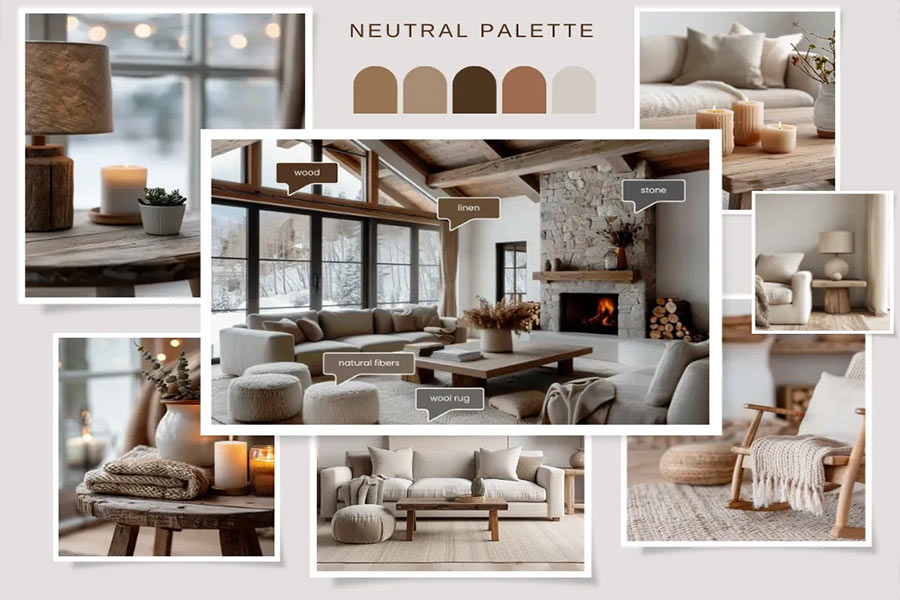 پالت رنگ سبک روستیک