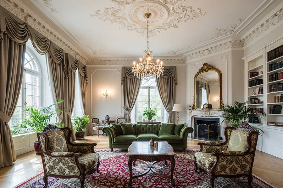 +12 مدل جدیدترین گچبری سقف پذیرایی شیک + (نکات اجرا) 69 مدل گچ بری سقف پذیرایی