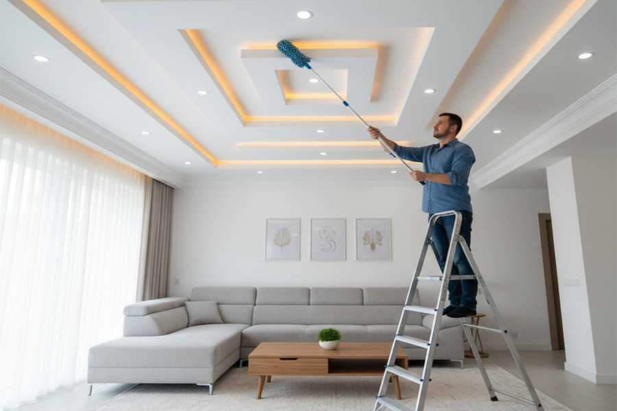 +12 مدل کناف سقف پذیرایی جدید + (نکات طراحی ساده و شیک) 82 طرح کناف سقف پذیرایی