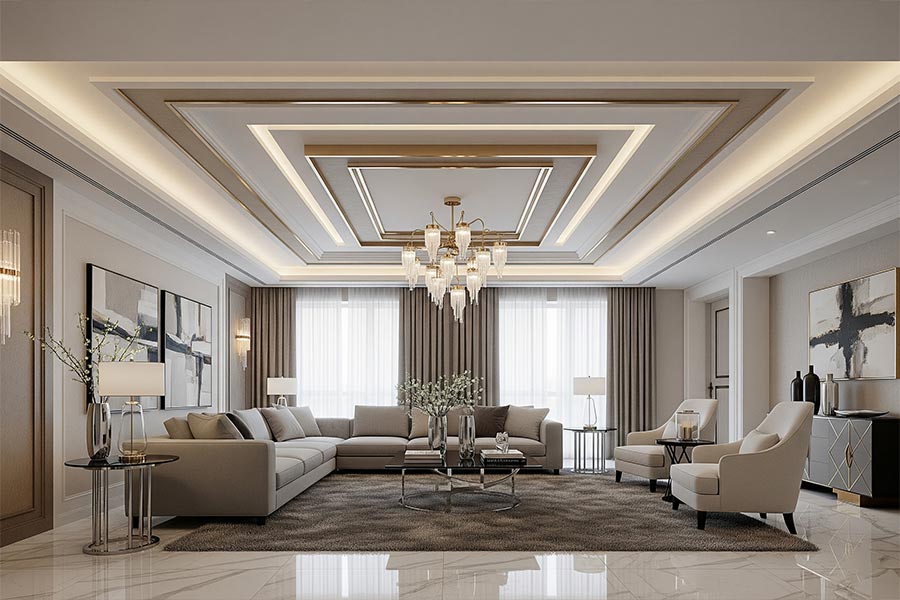 +12 مدل کناف سقف پذیرایی جدید + (نکات طراحی ساده و شیک) 72 مدل کناف سقف پذیرایی ساده و شیک