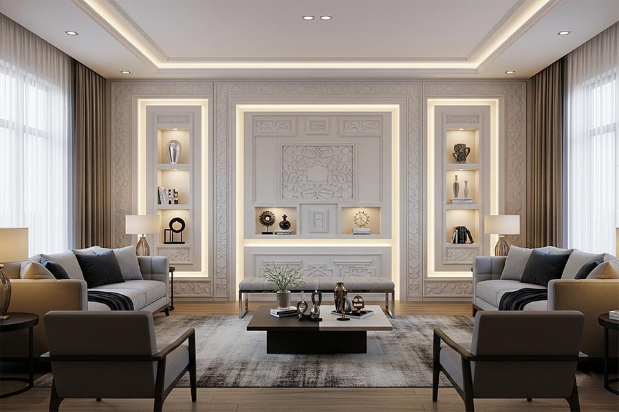 +10 طرح کناف دیوار + (مراحل اجرا و نحوه نگهداری) 77 هزینه اجرا و قیمت کناف دیوار