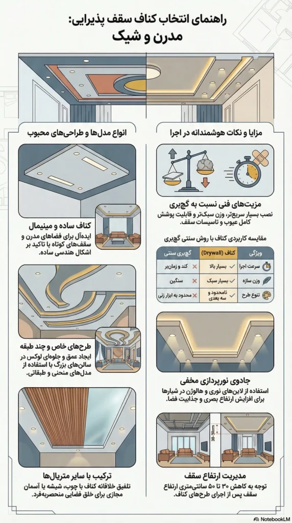 +12 مدل کناف سقف پذیرایی جدید + (نکات طراحی ساده و شیک) 76 کناف