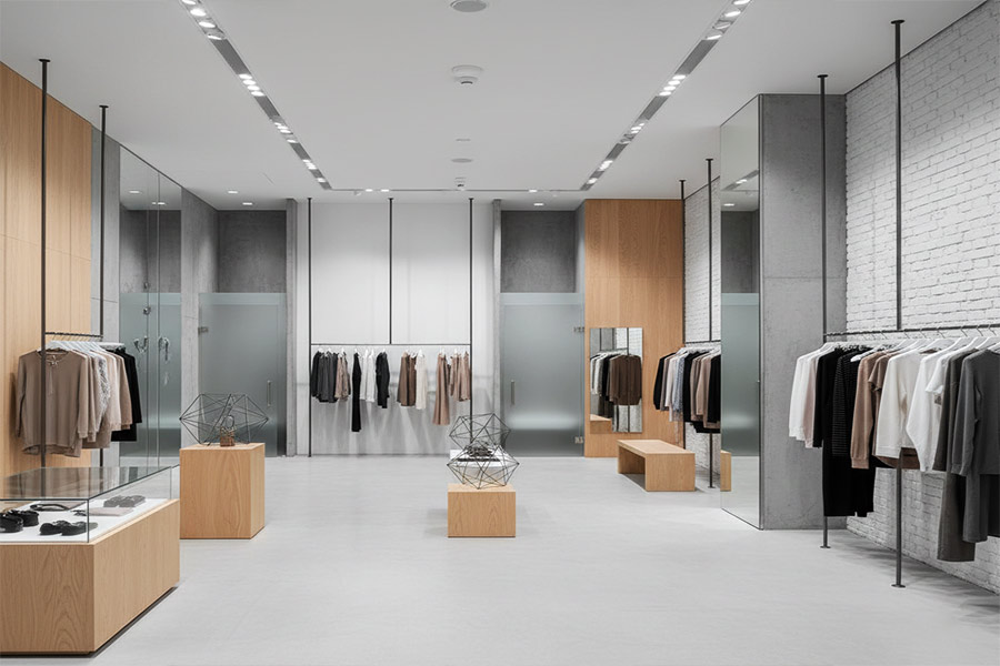 دکوراسیون فروشگاه پوشاک سبک مدرن
