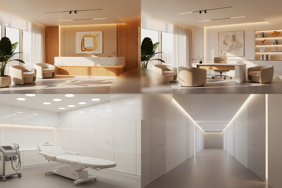 دکوراسیون داخلی کلینیک پوست