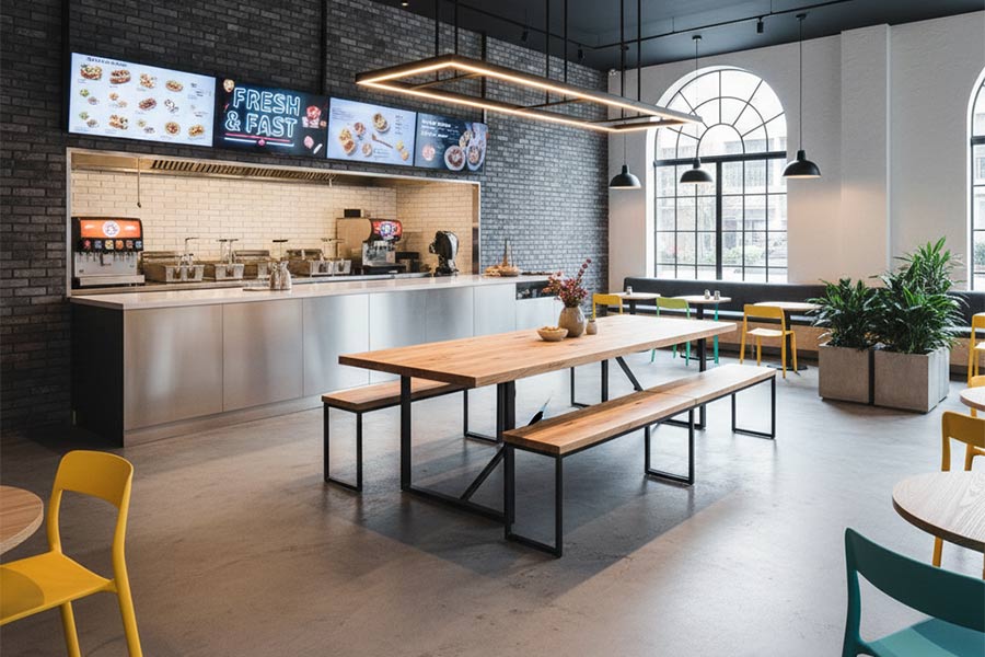 دکوراسیون کافه (+15 ایده ترند دیزاین دکور کافه قهوه) 84 دکوراسیون کافه فست فود