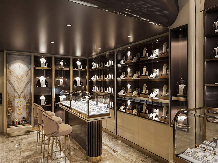 دکور طلا فروشی کوچک