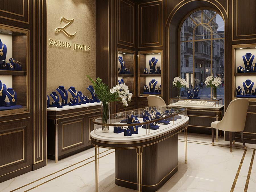 دکور مغازه طلا فروشی