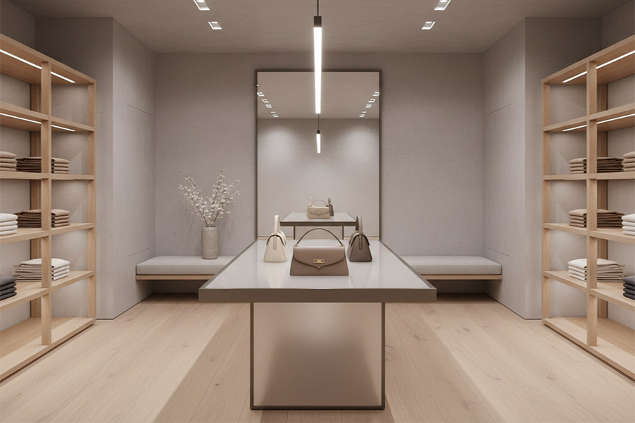 دکوراسیون مغازه کوچک لباس