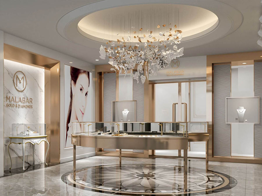 دکوراسیون داخلی مغازه طلا فروشی