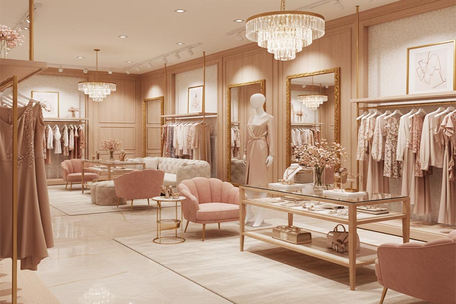 دکوراسیون مغازه پوشاک زنانه