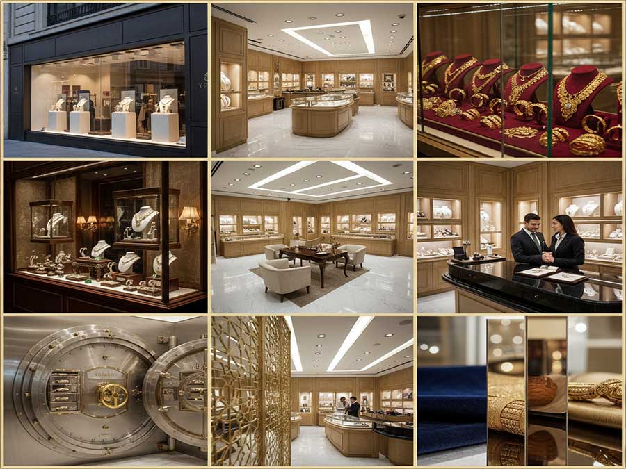 طراحی دکوراسیون طلافروشی