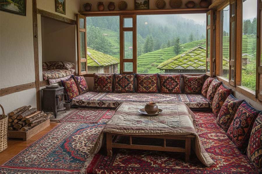 طراحی اقامتگاه بوم گردی + (اصول، ضوابط طراحی اقامتگاه گردشگری) 90 طراحی داخلی، دکوراسیون و محیطسازی اقامتگاه بوم گردی