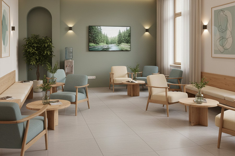 دکوراسیون مطب پزشک قلب + (مشاوره، طراحی، اجرا) 80 طراحی سالن انتظار دکوراسیون مطب پزشک قلب